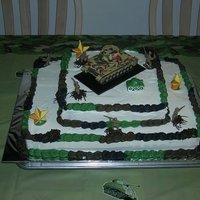 Tanker all butter cream, accented with toys