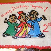 Alvin And The Chipmonks 24 cupcakes and buttercream Frozen buttercream transfer