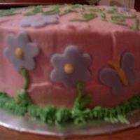 Side Of Pretty Pink Cake 