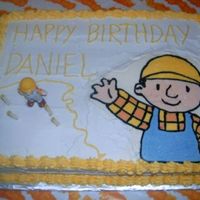 Bob The Builder Cake My second FBCT...not as happy with this one...the icings ended up being slightly different colors. No one else seemed to notice it, but of...