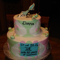 My First Shoe This was for a 'Fabulous 50th' person in denial... I tried my hand at my first shoe thanks to a CC template by boonenati. TFL