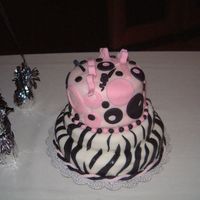 Diva Over The Hill Birthday Cake - 1St Attempt At A Tiered Cake This website has been such a help to me. This was my 1st attempt at a tiered cake. I combined two cakes that I had seen. We wanted to stick...