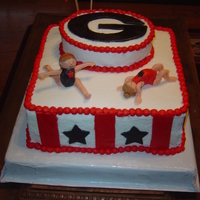 Maddie's 7Th Birthday Buttercream with fondant decorations. Hand made gumpaste figures.