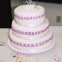 Cake 3 My second fondant cake, very simple decoration.