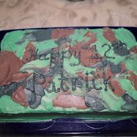 Camouflage Birthday Simple cake I did for my friends son, who is into everything having the do with the military.