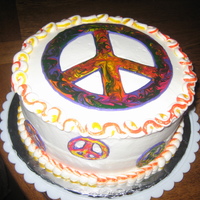 Peace Sign Cake I made this cake for a friend's daughter's 18th birthday. I think peace signs are the in thing for girls now. The peace signs are...