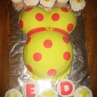 Pregnant Belly Cake I used a large pyrex bowl for the belly and the WIlton sports ball pan for the breasts. I had to cut the breasts down because they were too...