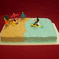 Playhouse Disney This was a simply cake using the cake topers from the cake store. The cake is covered in buttercream and crushed Graham crackers.