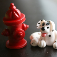 Dalmation And Hydrant This was for a fire fighter graduation from the academy. I have pictures of the fire truck cake posted too, but thought this little guy...