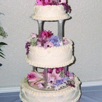 1St Tiered Cake This was my first tiered wedding cake years ago. A freebie for my brother in laws wedding. They were only married for 3 days & got an...