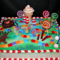 Candy Land Butter cream with MMF path, gingerbread guy and fudgy. Candy filled! Thanks to all who post their wonderful work and ideas. I search here...