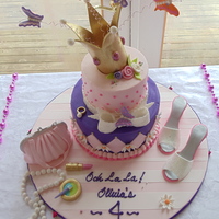 Fancy Nancy For Olivia This Fancy Nancy cake was made for a 4th birthday. The cake is buttercream with fondant accents. The butterflies are royal icing and the...