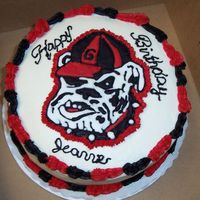 Georgia Bulldogs birthday cake for friend