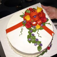 80Th Birthday Cake I hope you don't mind Carlysun, but I totally copied your fall inspired cake for my husband's grandmother's 80th b'day...
