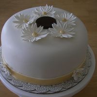 Birthday Cake After I took a Wilton fondant class, I used same technique for this cake.