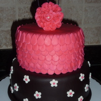 Girlie Girl Teen Cake This cake was a nightmare because my fondant wouldn't cooperate-it was supposed to be a very different design. Once I overcame the...