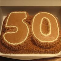 Happy 50Th Birthday! Chocolate fudge cake with chocolate buttercream.