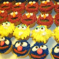 More Sesame Street Cupcakes Made these for my great-nephews birthday party.