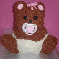 Baby Teddy Bear I finally found a use for my stand up bear pan. Used for a friend's new baby girl.