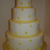 Yellow Flower Wedding Cake Another cake dummy. This time decorated with yellow fondant flowers.