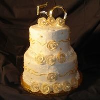 50 Anniversary Cake This is a cake I finished today. It is a 2 tier marble cake with buttercream dream and royal icing. I got a lot of inspiration from...