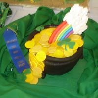 St. Patrick's Day Cake For Mid-Atlantic Cake Show My first time entering a cake competition, and I won 1st place.This is a carved cake covered in fondant, with all fondant accents.