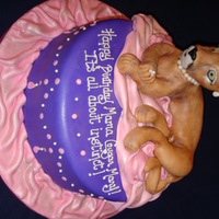 Fierce Feline Celebrates In Style! Cougar cake done for an office birthday for the one they call Mama Cougar! Cougar is rice cereal covered in marshmallow fondant with hand...