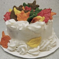 Autumn Leaves Buttercream frosting, MMF leaves