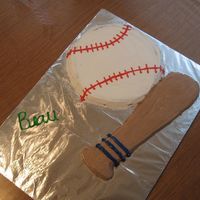 Baseball Cookie Cake In"9" Shape This was for my son's 9th birthday. He was the one who thought of the 9 shape, then suggested we make it look like a bat and ball. We...