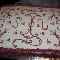 Maroon Cake the top