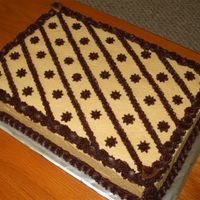 Peanut Butter & Chocolate This is a peanut butter cake with peanut butter icing and chocolate icing that I made for my father-in-law's birthday. He loves Reese...