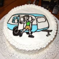 Man With Camper Did this cake for my Dad for Father's Day. He and my Mom go camping almost every other weekend! This was my first FBCT. As you can see...