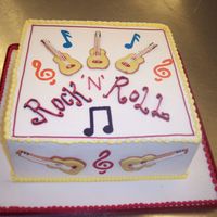 Rock And Roll royal iced birthday cake