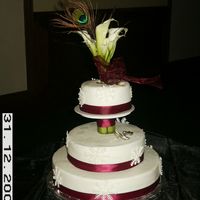 New Years Winter Wonderlan I copied this idea from another cake on cake central that I had seen before, and tried my best to do it justice. The cake was for my sister...