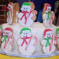 Christmas Cake For Preschool This was before I learned to bake the sticks into the cookies so the backs aren't very pretty.