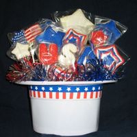 Just For Fun I promised my son he could help me make a cookie bouqet so we did this for fun.