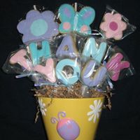 1St Cookie Bouqet I made this for my son's preschool teacher. Immediately after I made this I read about actually baking the sticks in the cookies,...