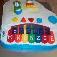 Kenzie's Birthday Piano This was my very first attempt at a 3D cake. Made for my God Daughter, this was her favorite toy at the time...