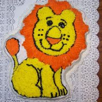 Lion Cake I made this cake for my SILs last day of teachering for the summer party.