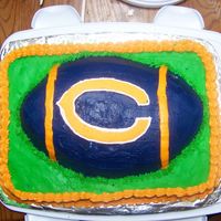 Chicago Bears I made this cake for a going away party. The chicago bears logo is a FBCT. The foot ball went on a little crooked. But other than that I...