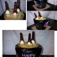 Beer Cake I made this cake for one of my sisters friends. I ran into a few problems with the bottles, but when i finally figured it out it was very...