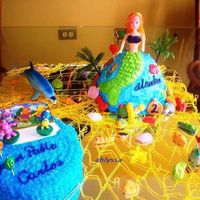 Mermaid Backyardigans ESTOS BIZCOCHOS NO TIENEN RELACION ALGUNA DE MOTIVO PERO TUVE QUE HACERLO ASI YA QUE SE IBAN A CELEBRAR EL CUMPLEANOS DE MI NIETA Y DOS...