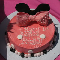 Brinkley's Smash Cake Minnie Mouse is her favorite.....1st birthday smash cake
