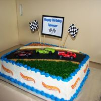 Racecar's Stadium Inspire by many great cakes here in CC.