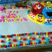 Sesame Street Practice Cake This was a practice cake for my daughter's first b-day. I tried to combine her two favorite things, Elmo and BALLS! It was fun, but I...