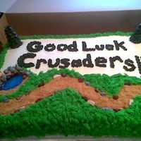 Cross Country Running Cake Last minute cake for a friend. Her niece was having a cross country runner meet. BC with choc. candy rocks. It was so much fun to do! And...