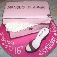 Sweet 16 Shoe Cake Vanilla cake with buttercream filling covered in fondant. Chocolate shoe covered in buttercream. This is my first 'official'...