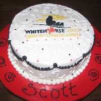 Sports Birthday Chocolate fudge cake with chocolate filling and buttercream icing.