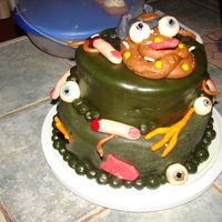 Yuck My cousin wanted a gross cake for his bday sp I tried to think of all the nasty things that shreck eats!