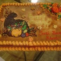 Fall lots of fall colors was requested for this birthday cake